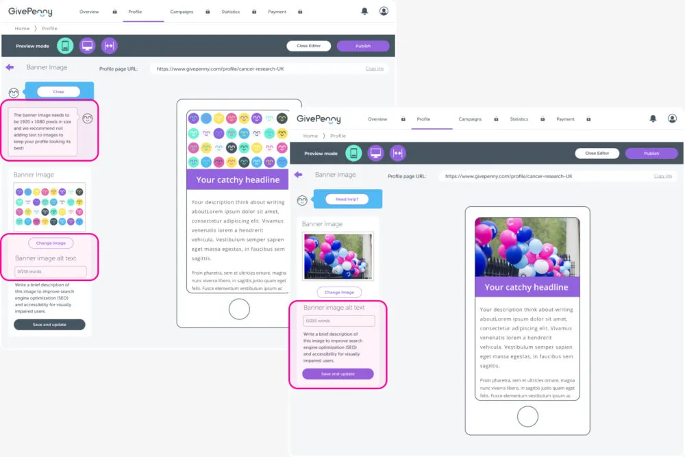A scalable platform empowering charities to self-serve
