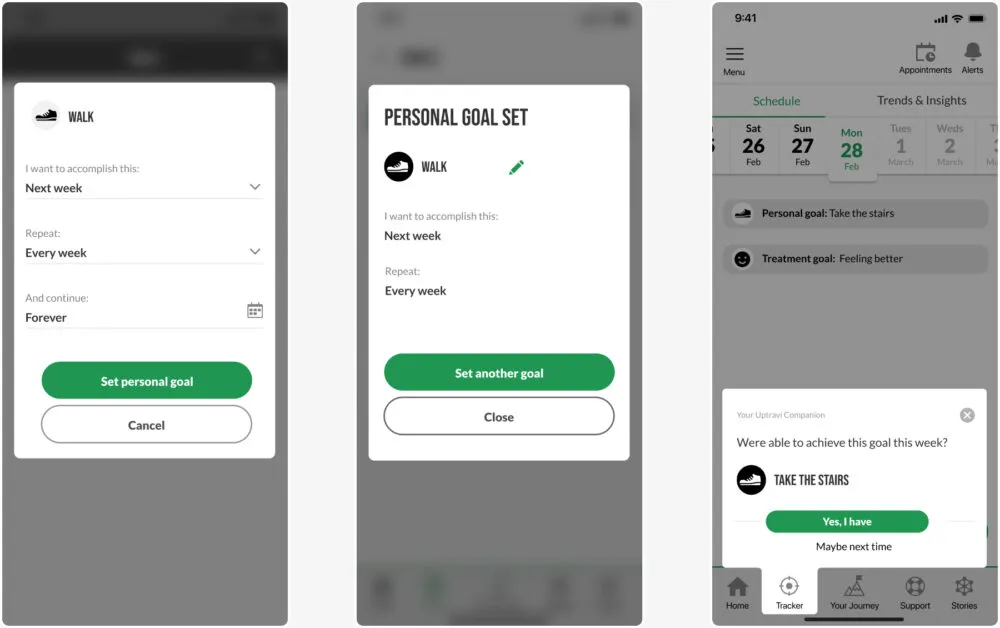 Personalised tracking and patient control settings