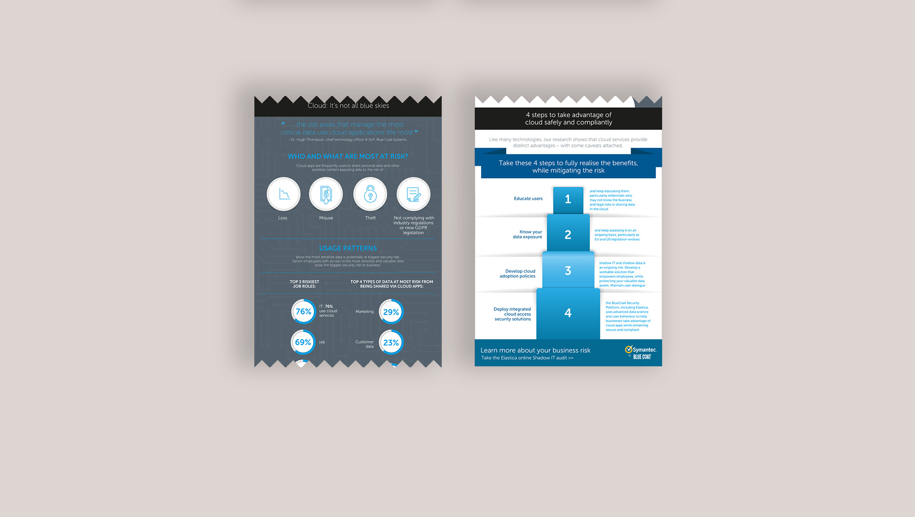 Symantec Blue Coat infographic design