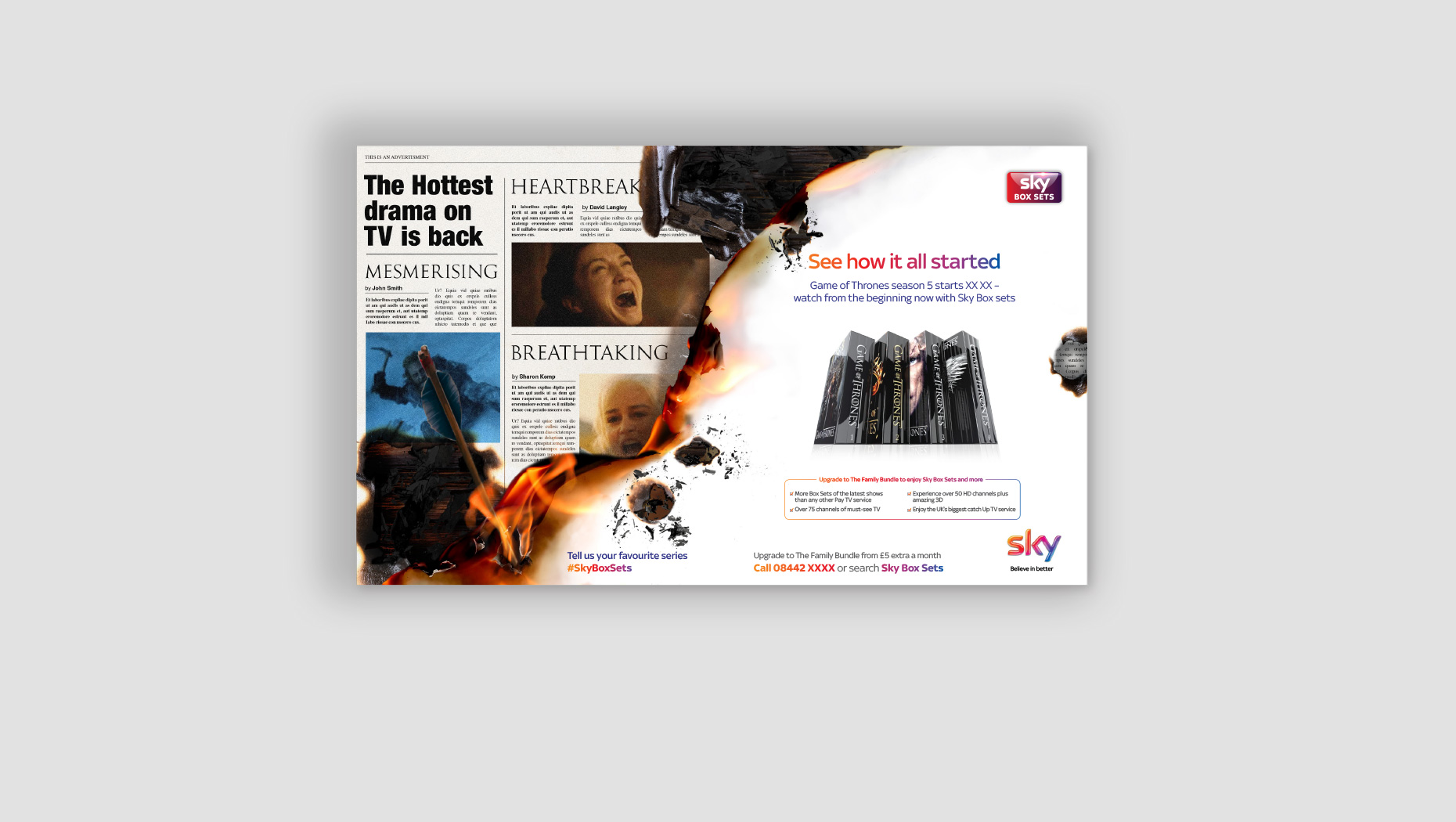 Sky Box Sets promotional campaign visual