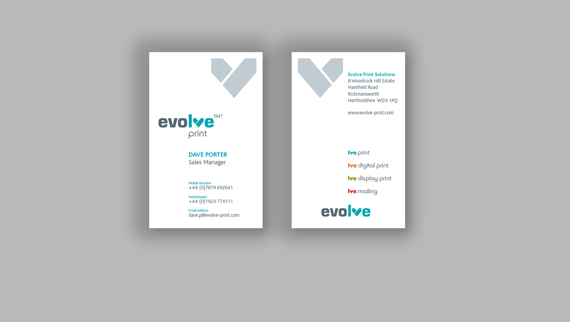 Evolve Print collateral
