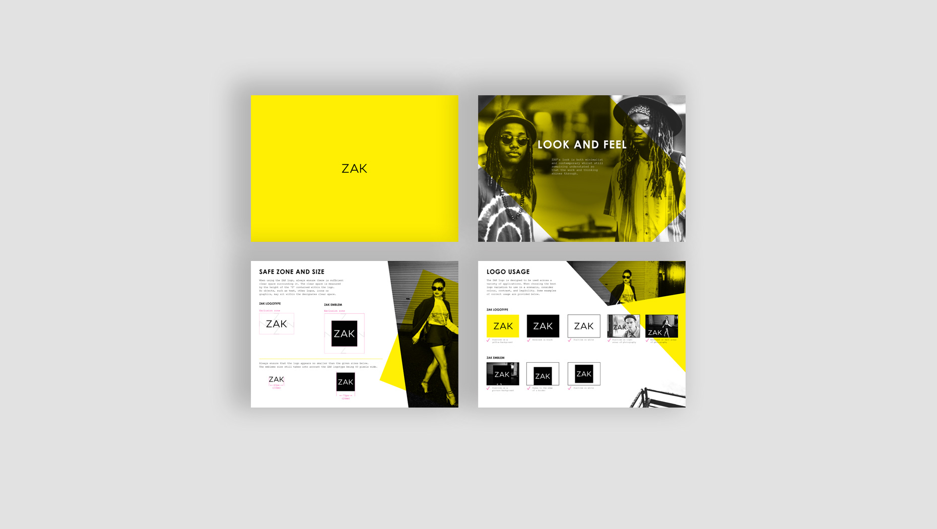 ZAK fashion brand identity