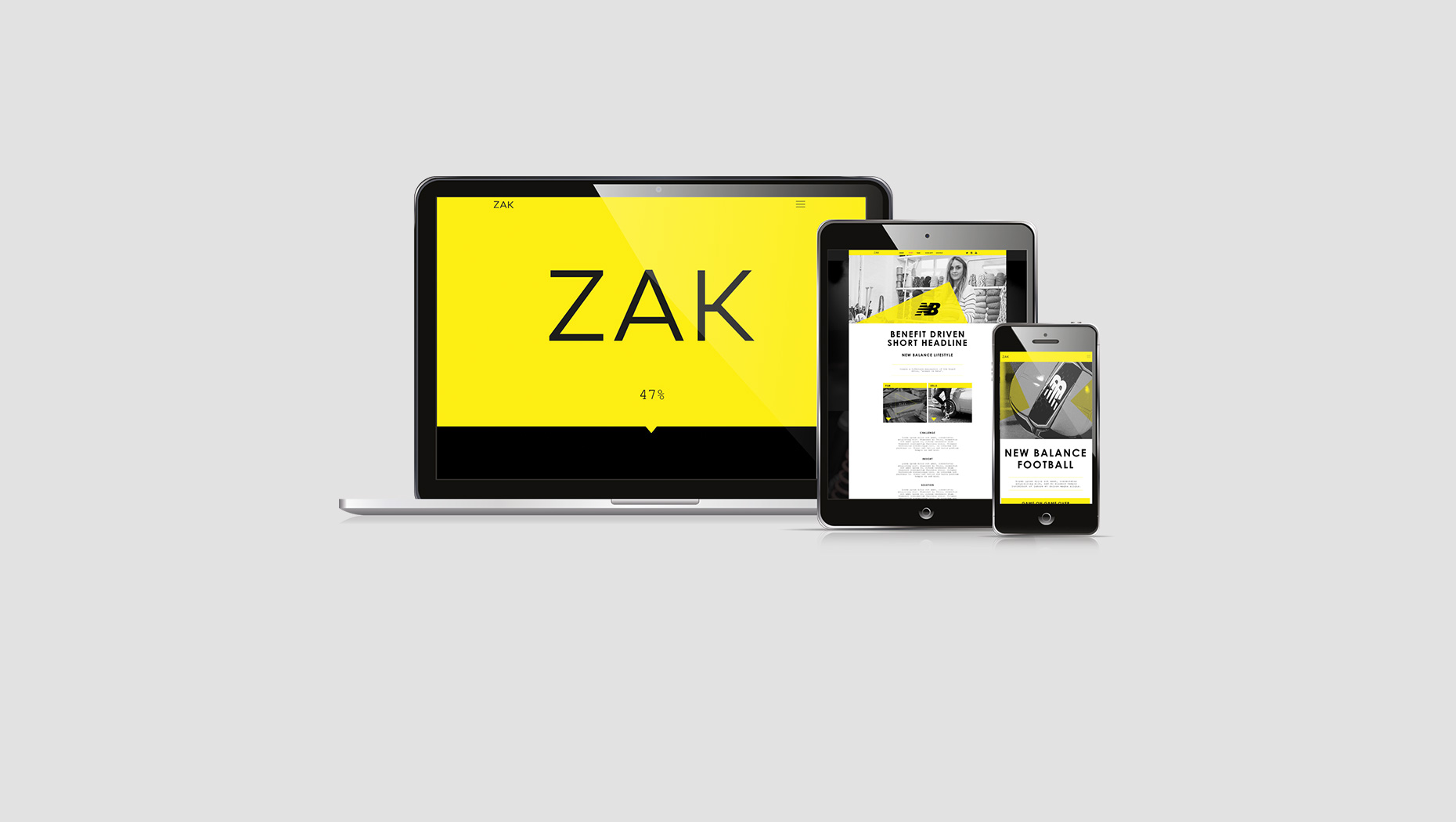 ZAK brand campaign visual